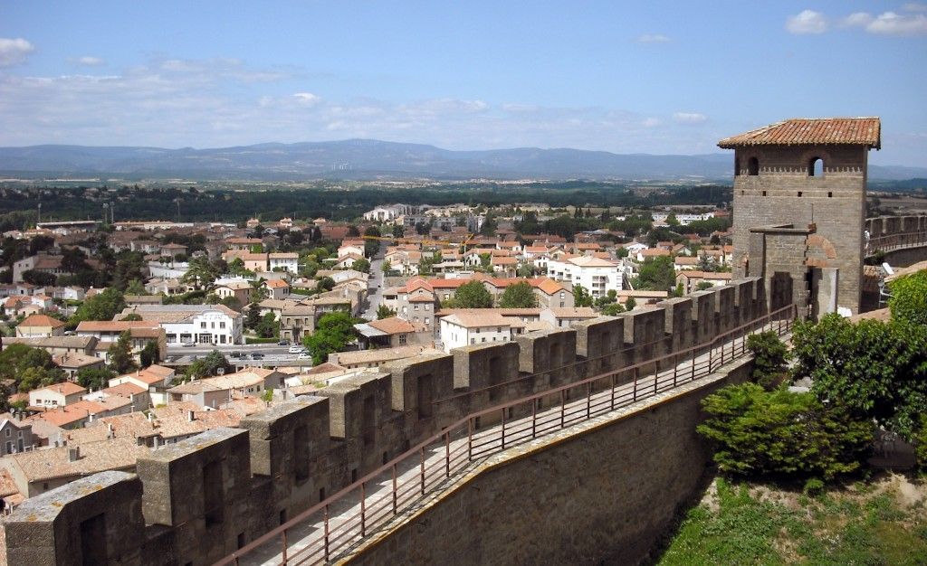Murallas en el Castillo de Carcassonne.